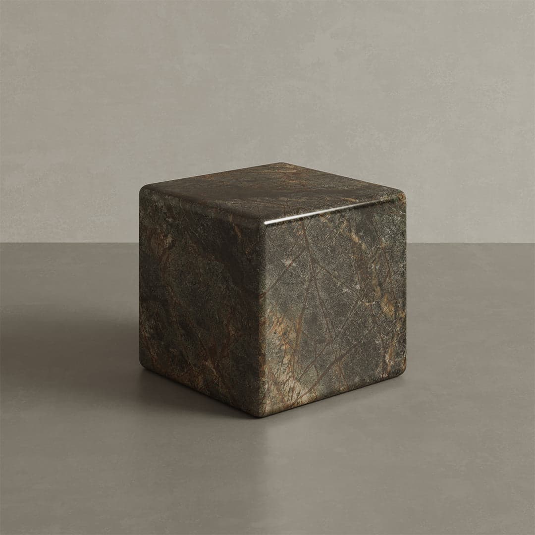 Neroli Marble Accent Table - Forest Green - 28/39/54cm
