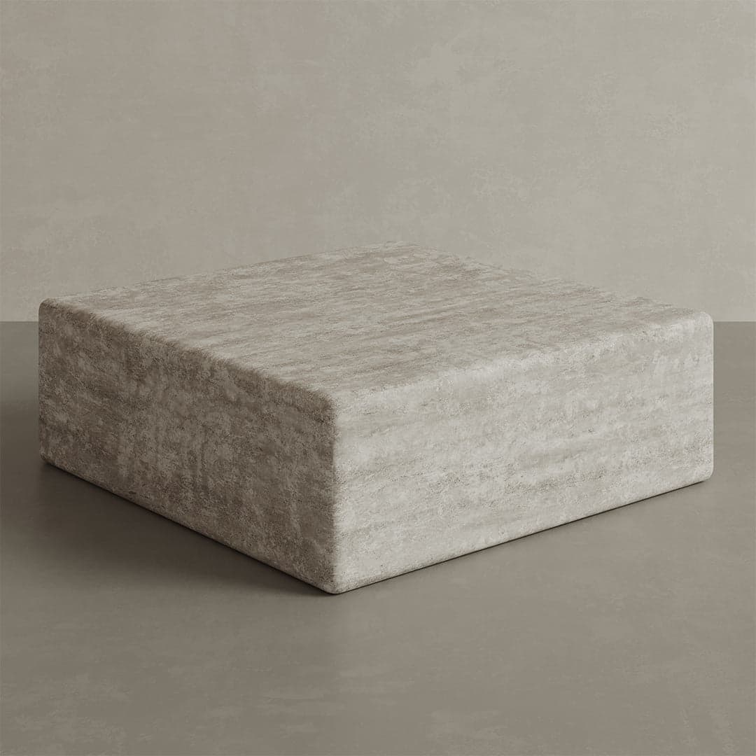 Alba Travertine Accent Table - White - 28/39/54cm