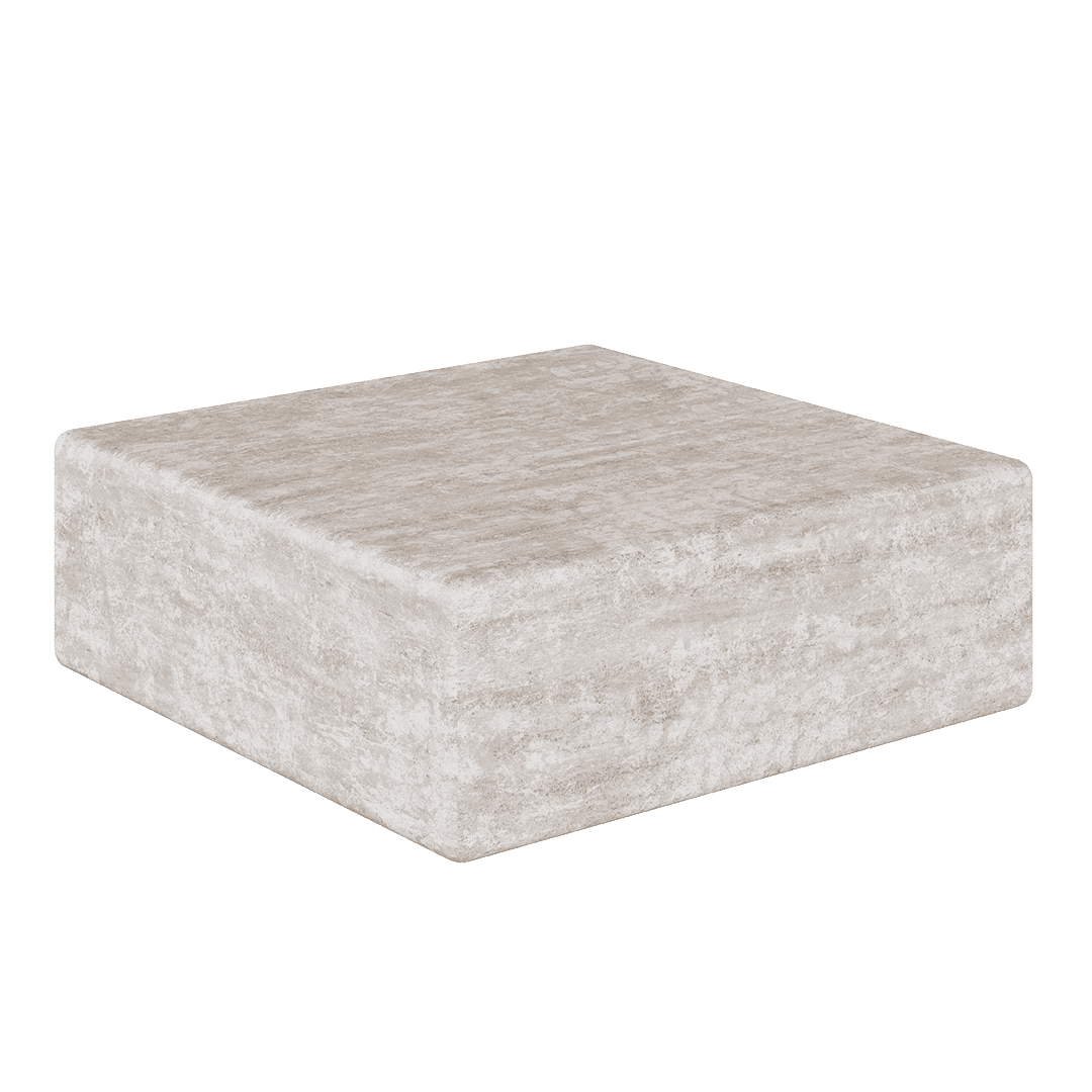Alba Travertine Accent Table - White - 28/39/54cm