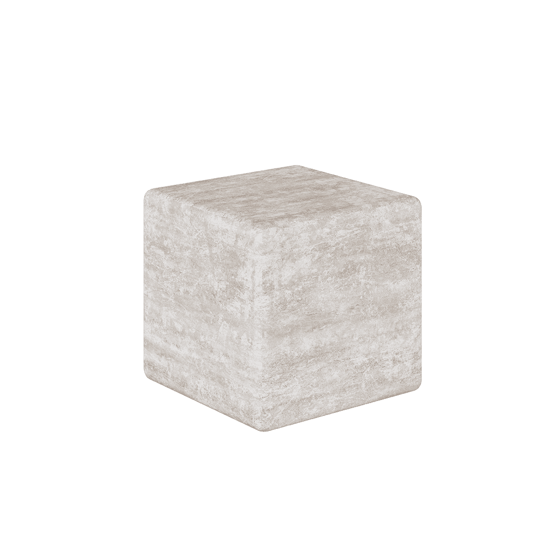 Alba Travertine Accent Table - White - 28/39/54cm